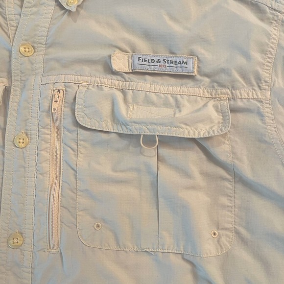 Field & Stream Mens Vented Fishing Shirt Yellow Size Large - Picture 4 of 4